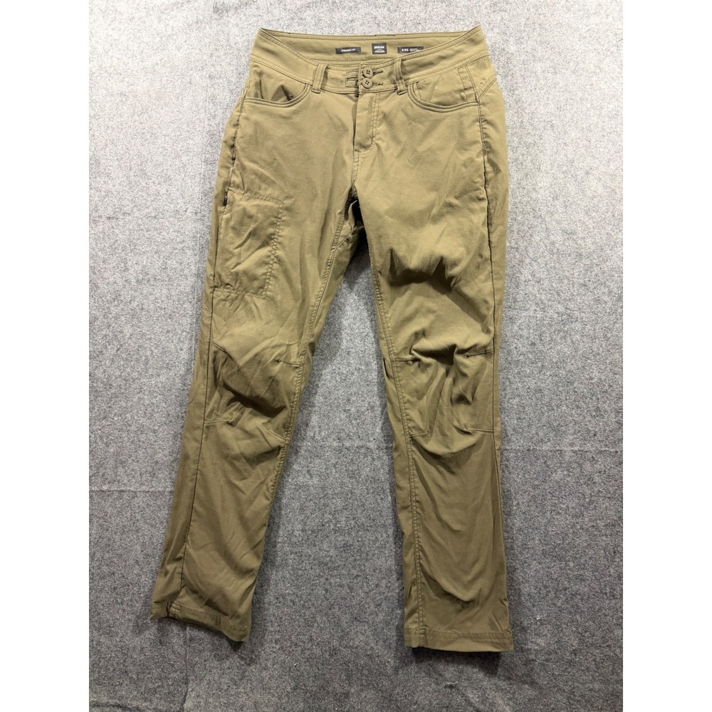 Prana Halle Straight Fit Hiking Pants Olive Green Size 6 Regular Stretch Zion